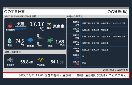 新規表示内容設定